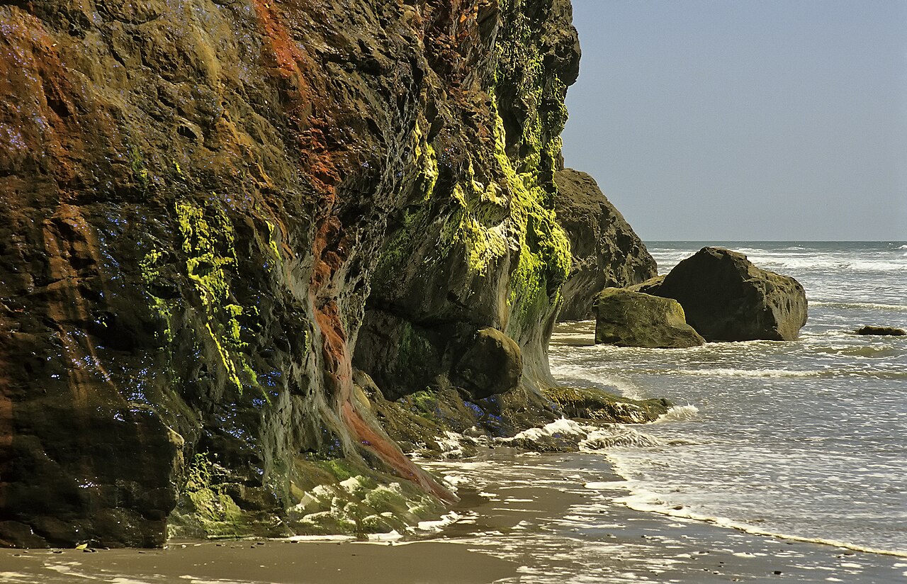 Rock face, Ruby Beach, Olympic National Park, Washington State, 1992