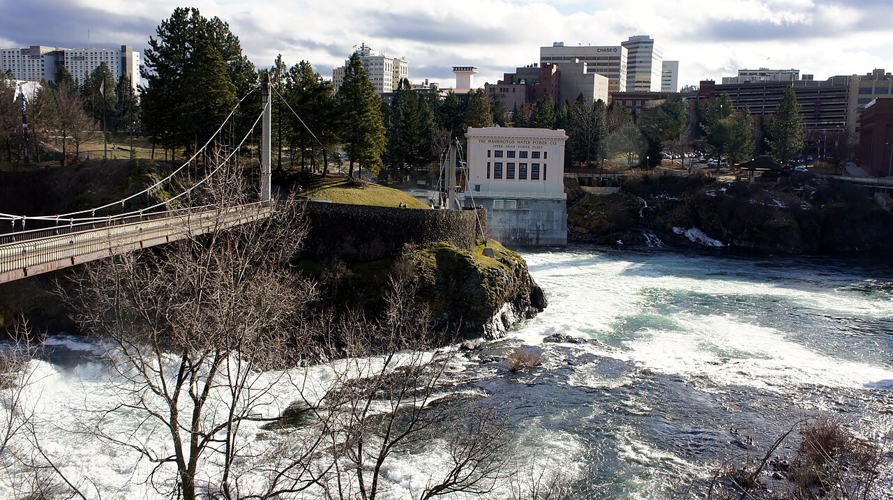 Upper Spokane Falls and Upper Falls Power Plant, Spokane 2015