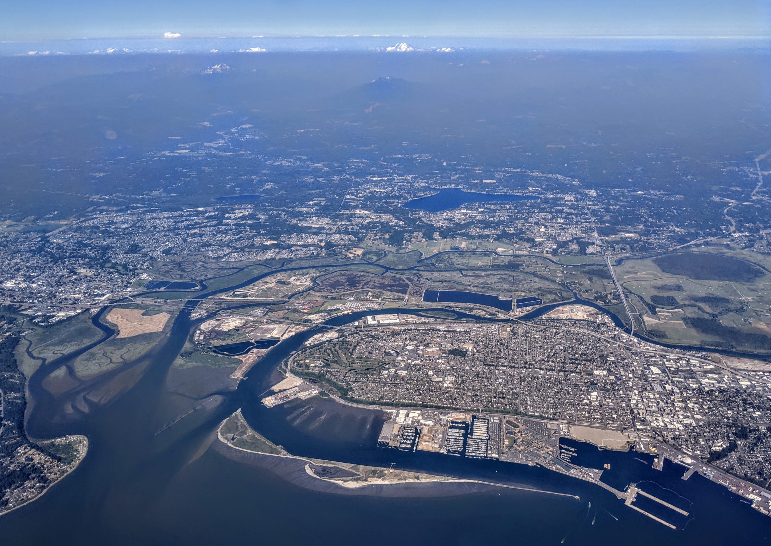Everett, with Snohomish River — Snohomish County, Washington